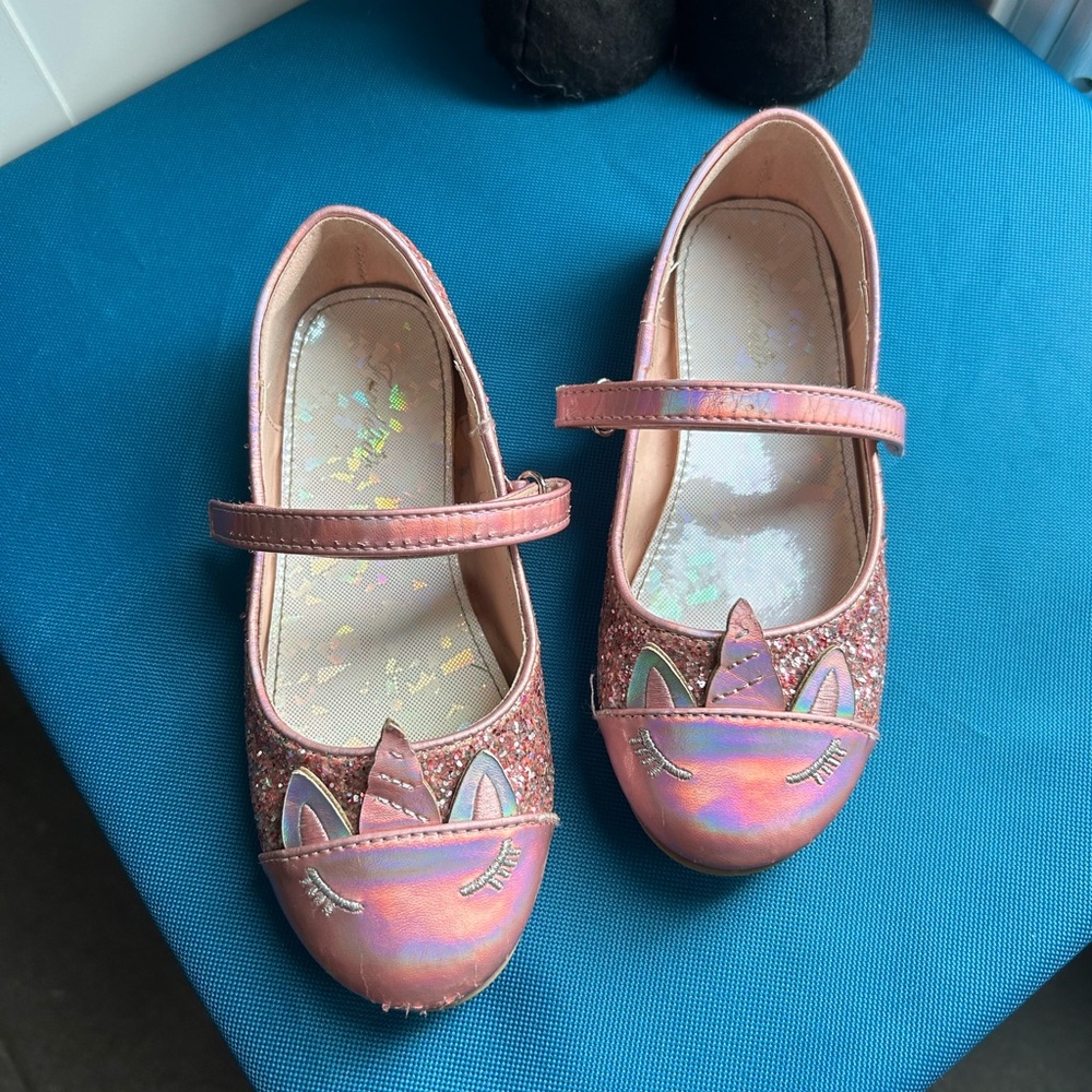 Girls Holographic/Sparkly Unicorn Shoes size 12